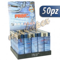 Accendino elettronico ricaricabile - jeans - 50pz